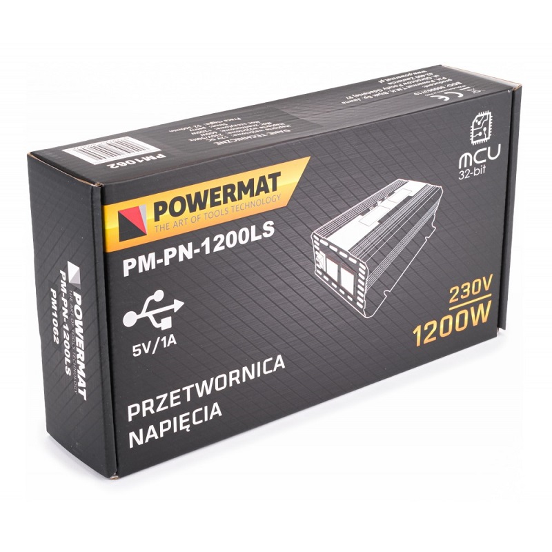Menič napätia 12V/230V LCD 1200W PM-PN-1200LS - POWERMAT