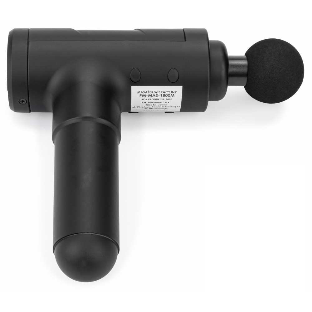 Masážna pištoľ (1800mAh) + 6 hlavíc PM-MAS-1800BM