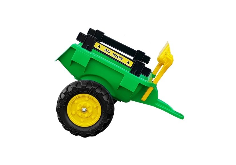 LeanToys Veľký traktor Herman s prívesom a pedálmi 165 cm, zelená