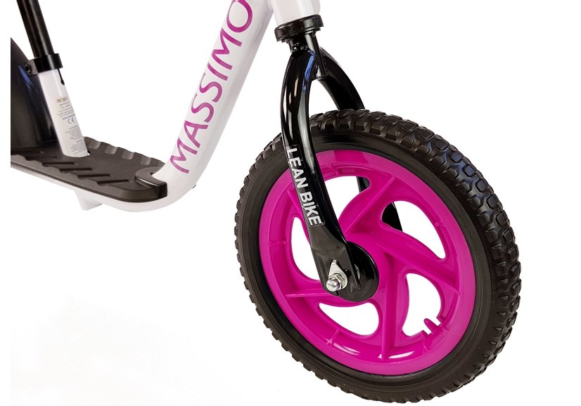 LeanToys Odrážadlo Massimo bielo-ružové