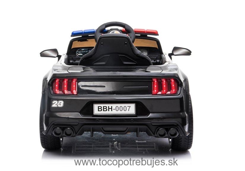 LeanToys Elektrické autíčko Police BBH0007, čierna