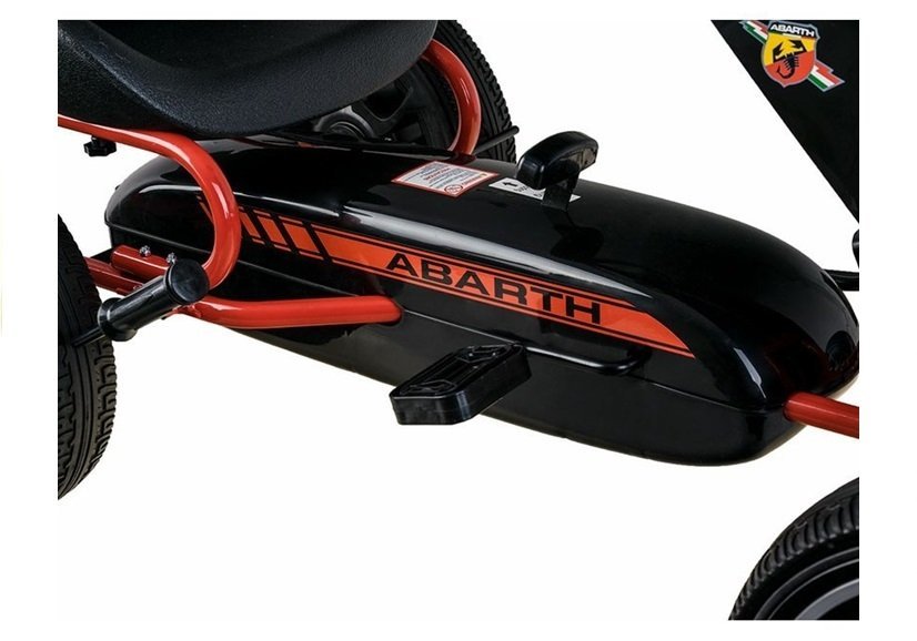 LeanToys Abarth Gokart s pedálmi, EVA kolesá, čierna