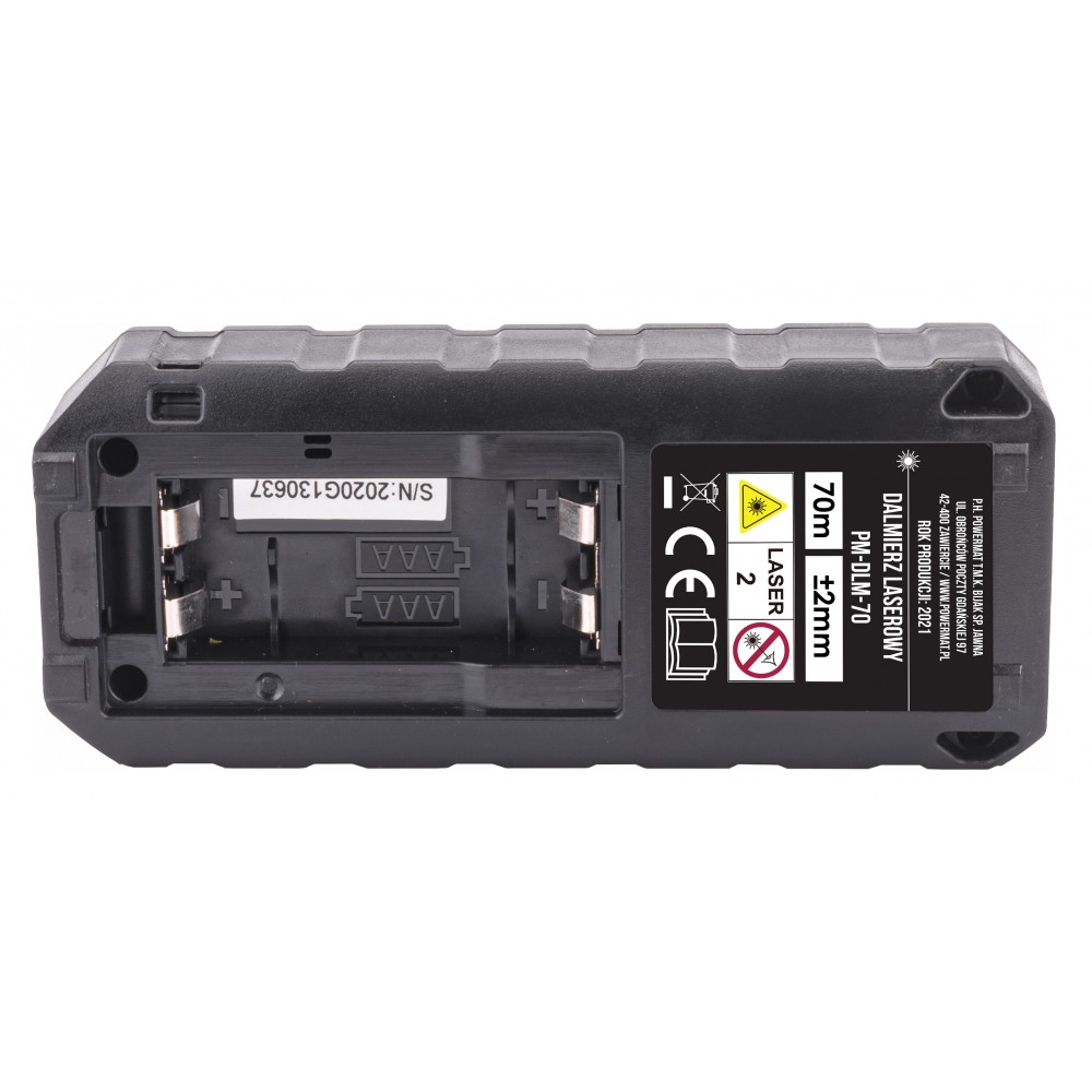 Laserový diaľkomer, merač vzdialenosti 70m PM-DLM-70 - POWERMAT
