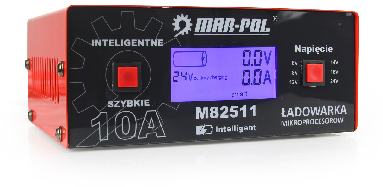 Mikroprocesorová nabíjačka 6V / 12V / 24V 10A - MAR-POL M82511
