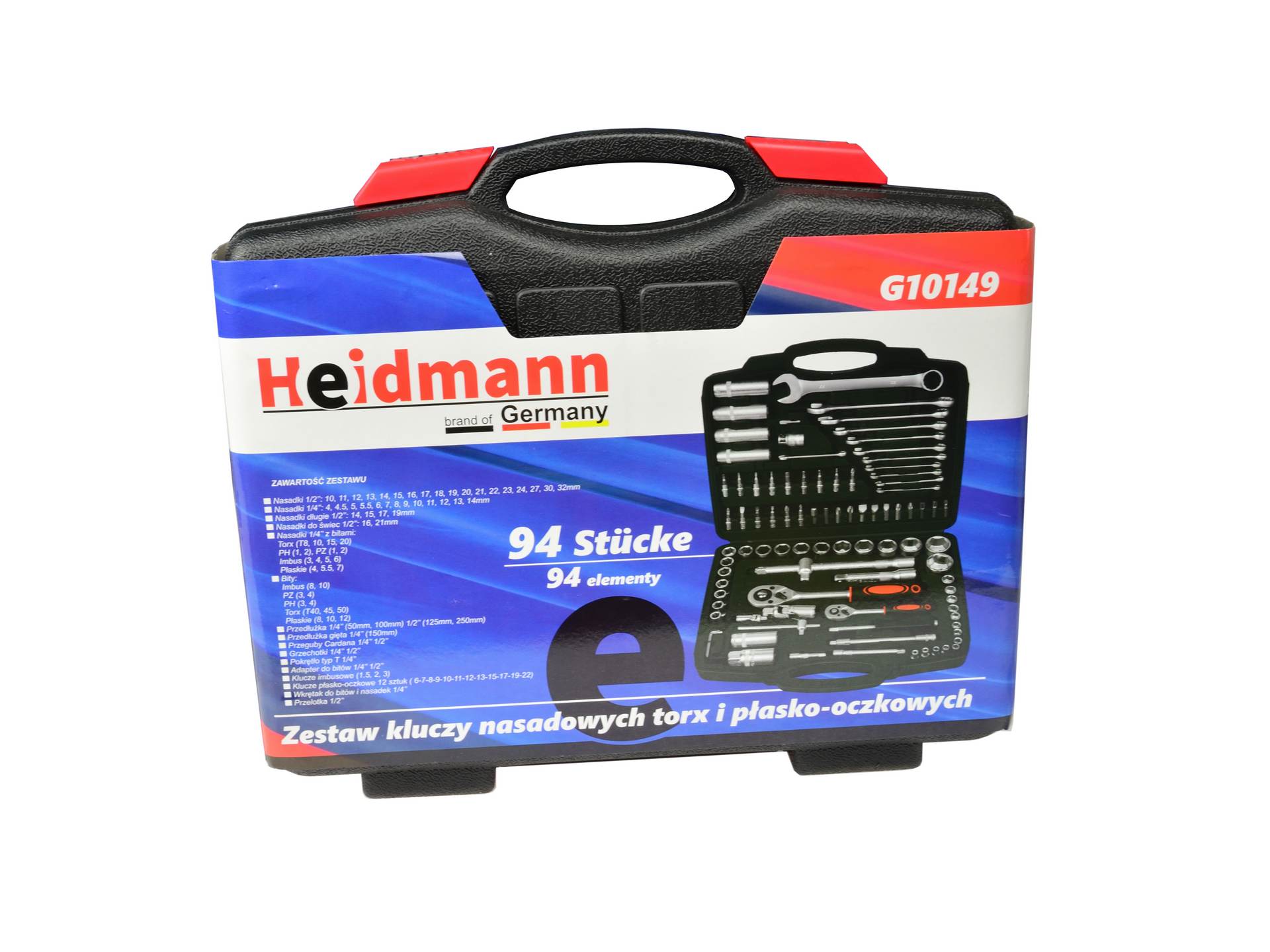 Gola sada 1/4" a 1/2", 94-dielna - Heidmann G10149