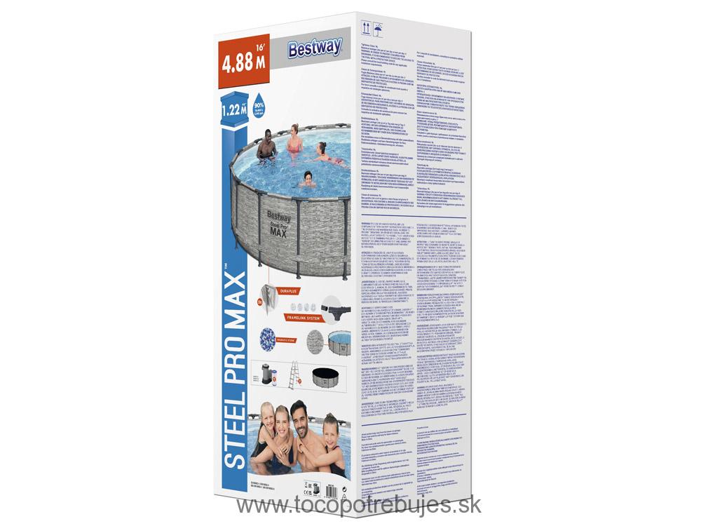 Bestway 5619E bazén, 488 x 122 cm, kartušová filtrácia