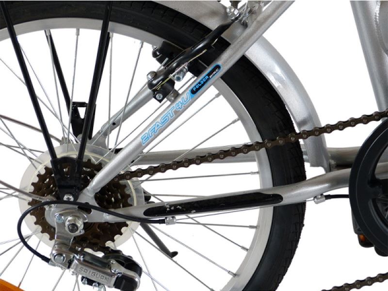 Skladací bicykel 2FAST4U 20" strieborný