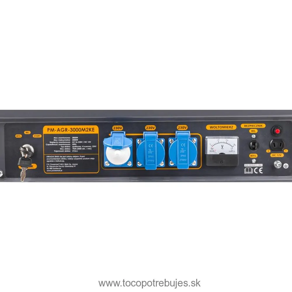 Elektrocentrála PM-AGR-3000M2KE s AVR - POWERMAT