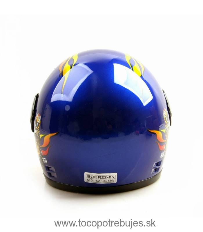 Moto prilba Sunway Kids Integral PHX Modrá