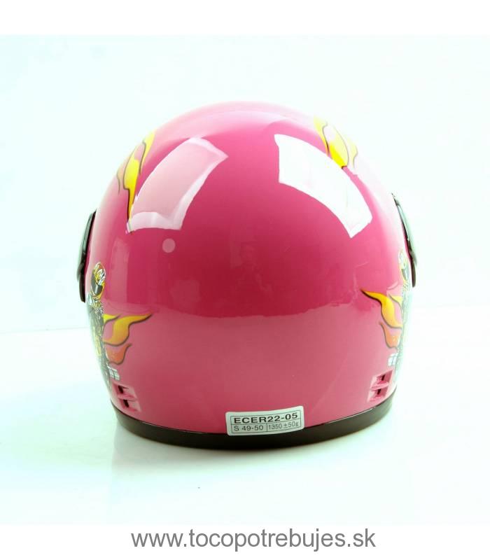 Moto prilba Sunway Kids Integral PHX Ružová