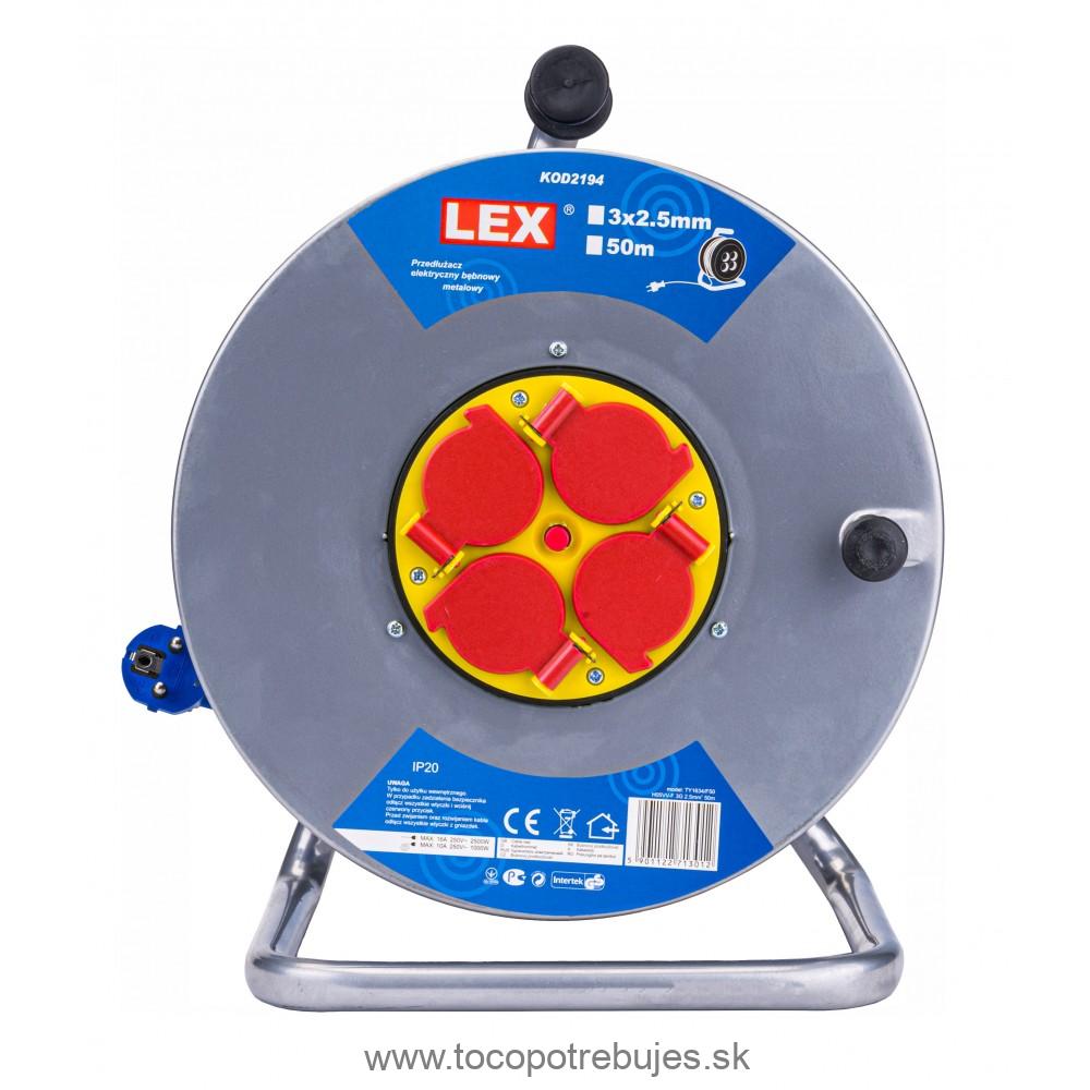 Predlžovací kábel na bubne 50m 3×2.5 mm2 - LEX