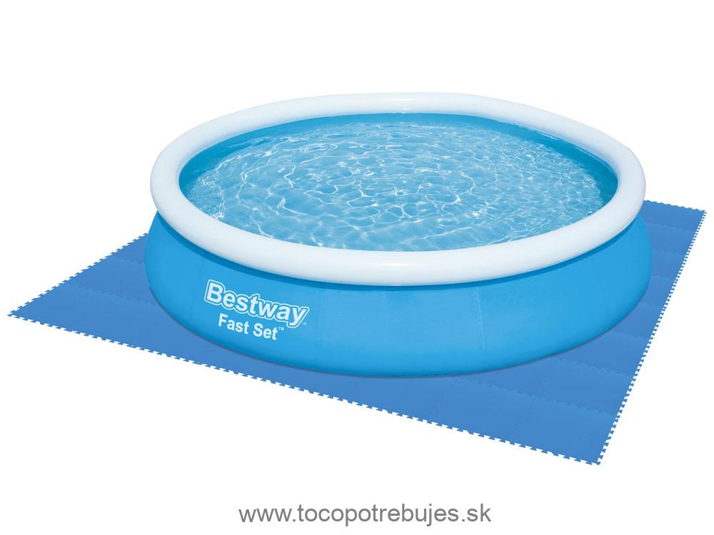  Bestway Bazénový podlahový chránič, 9 ks, modrý, 58220