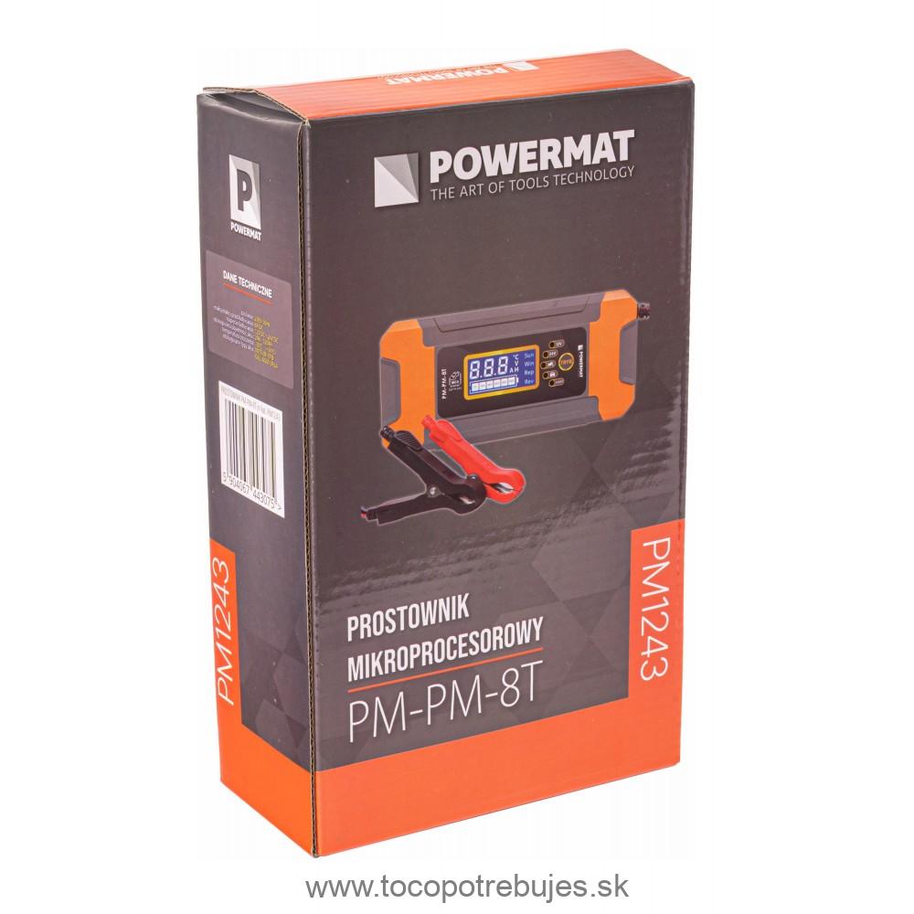 Mikroprocesorový batériový usmerňovač 12/24V PM-PM-8T