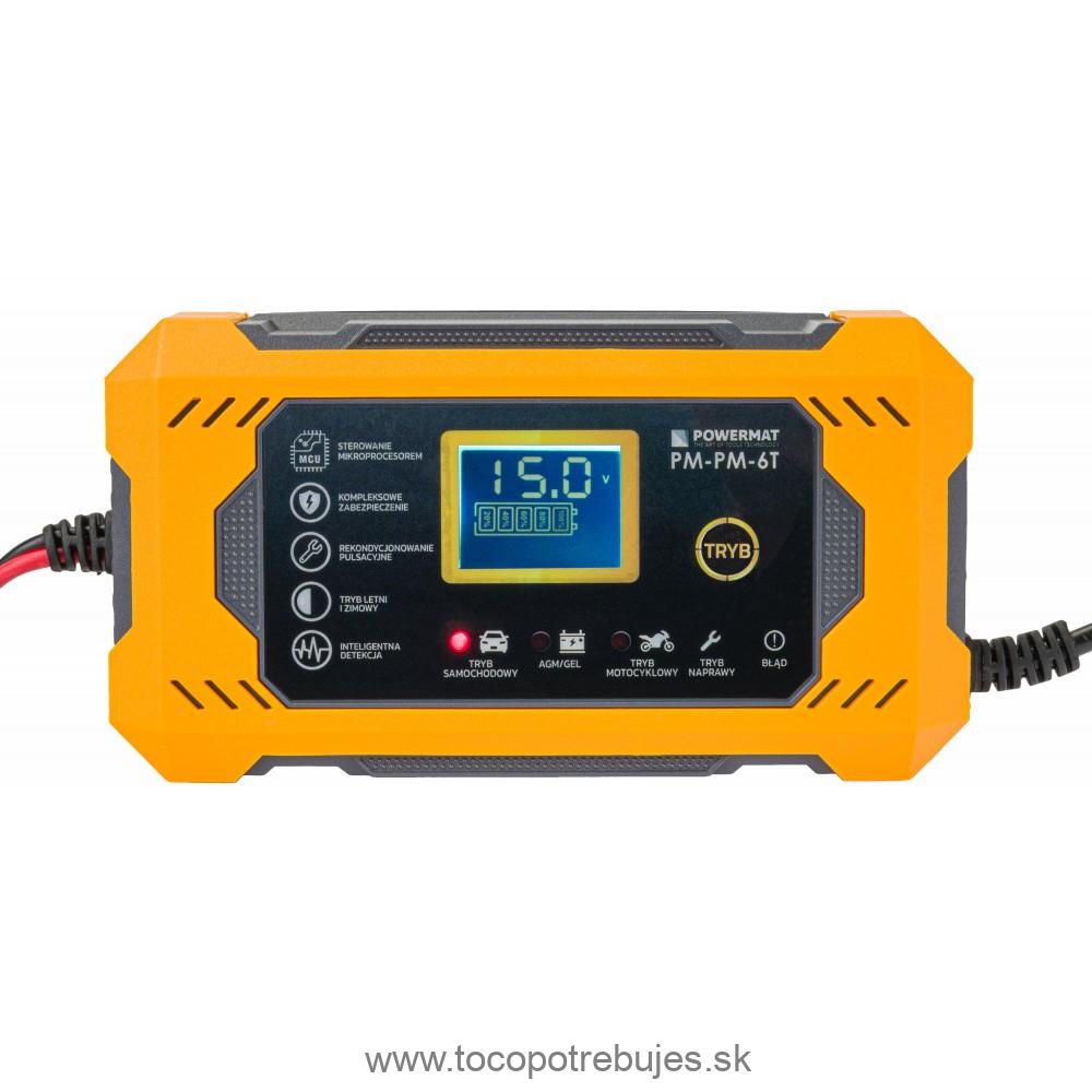 Mikroprocesorový batériový usmerňovač 12V PM-PM-6T