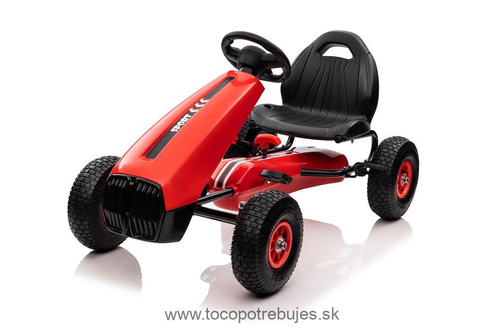 LeanToys L11908 Gokart šlapacia kára G208 - červená