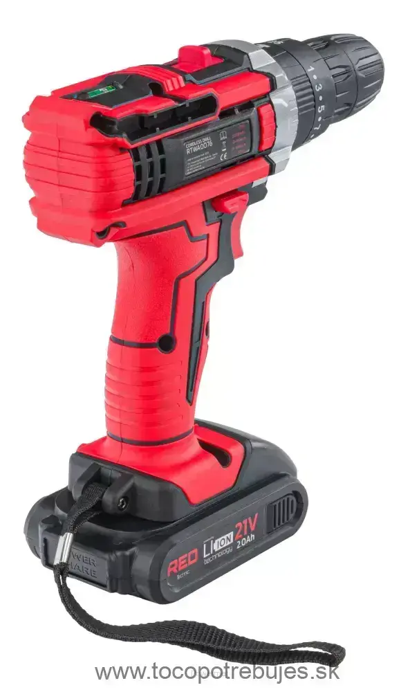 Akumulátorový skrutkovač RTWA0076, nárazový, 20V - RED TECHNIC RTWA0076