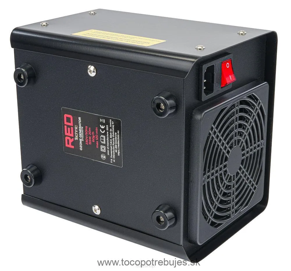 Generátor ozónu 155W, 60 000 mg/h - RED TECHNIC RTGOZ0078
