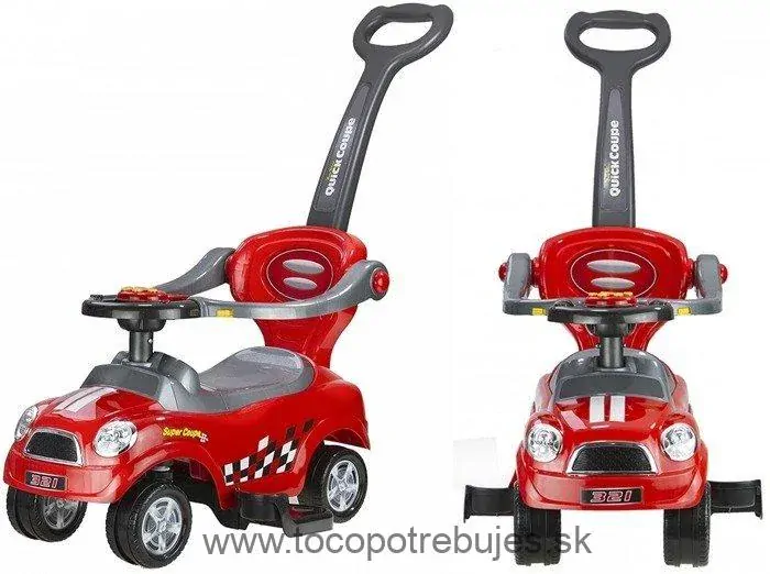 LeanToys Odrážadlo autíčko Pusher Coupe, červená
