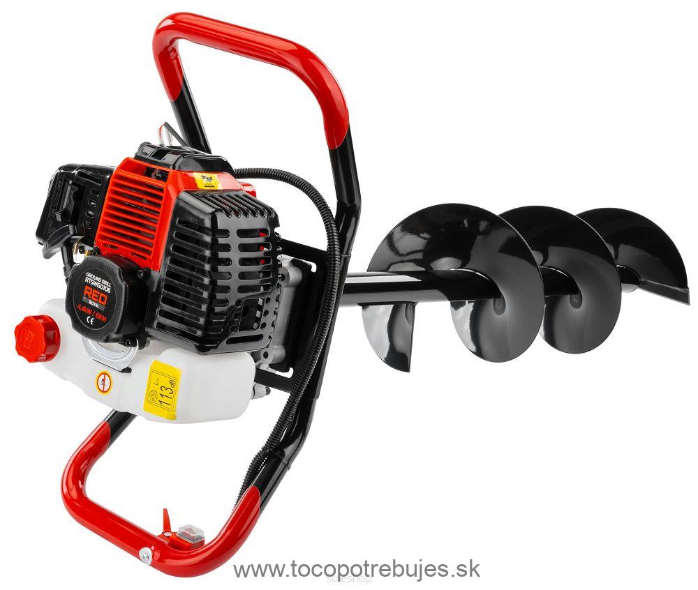 Pôdny vrták RTSWG0106 + 3 vrtáky - RED TECHNIC