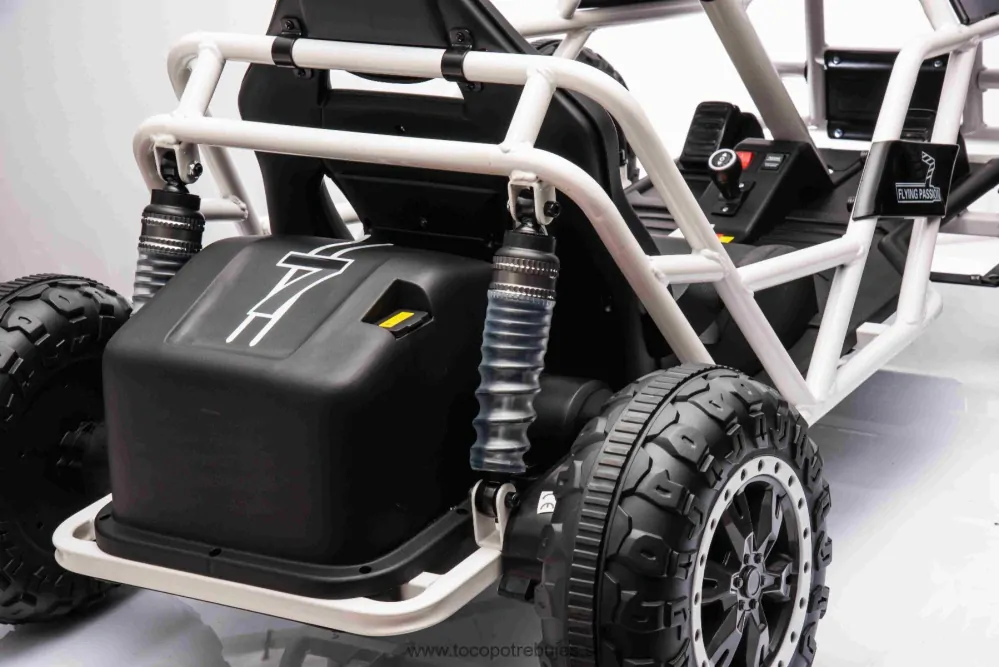 Elektrická Motokára SPORT-KART 24V, čierna, EVA kolesá, Koženkové sedadlo, 2 x 50W Motor, 24V Batéria, Masívna kovová konštrukcia