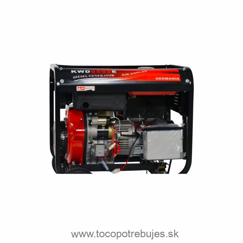 Naftová elektrocentrála, 6500W, 12/230V - Kraft&Dele KD122