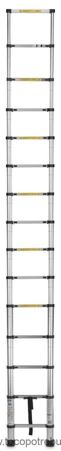Hliníkový teleskopický rebrík 5m 150kg - GEKO G02447