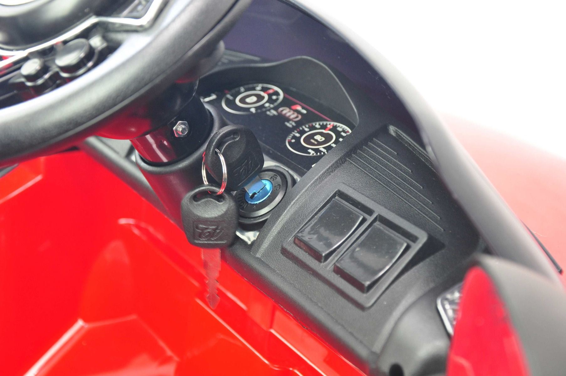 Elektrické autíčko Audi R8 small, 12V, 2,4 GHz dialkové ovládanie, USB / SD Vstup, odpruženie, 12V batéria, mäkké EVA kolesá, 2 X MOTOR, červené, ORIGINAL licencia