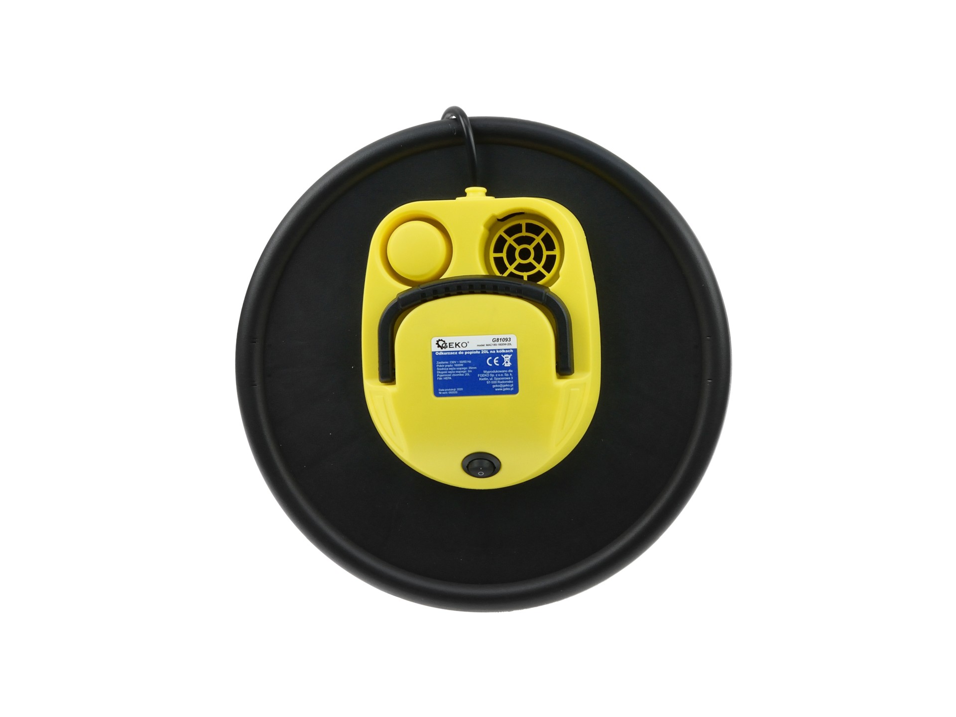 Vysávač na popol 1200W s kolesami 20L - GEKO G81093