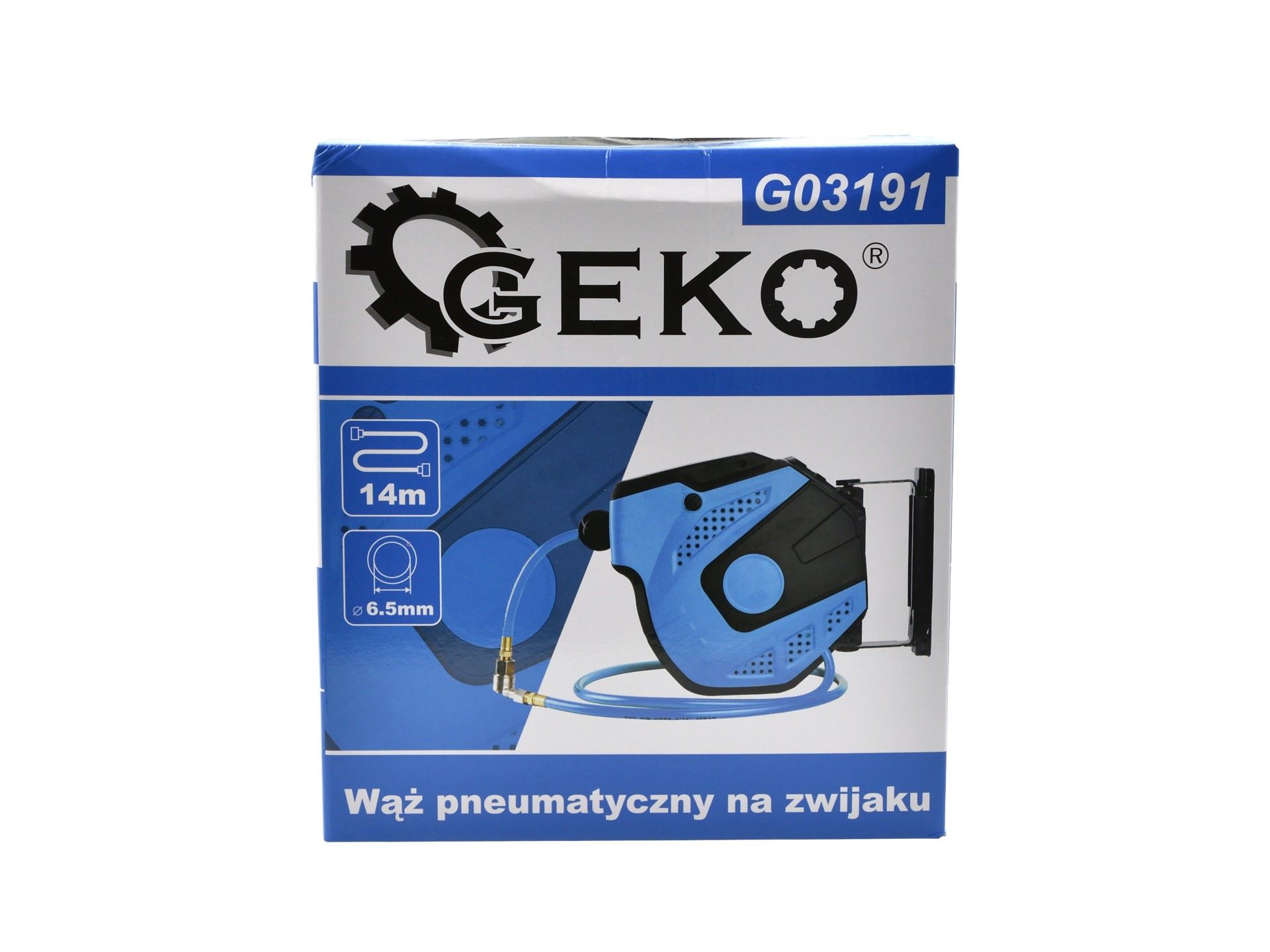 Samonavíjací bubon s pneumatickou hadicou 14m 6,5x10mm - GEKO G03191