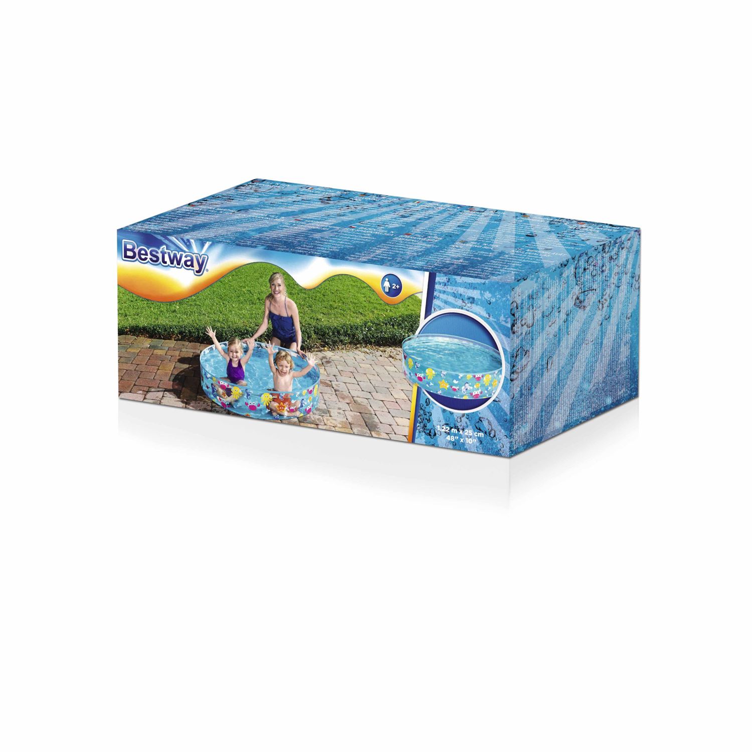 Bestway 55028 Samorozkladací Detský bazén  122 cm x 25 cm