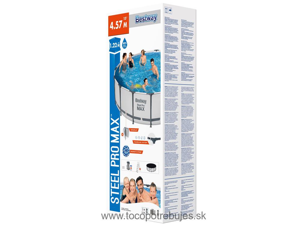 Bestway 56438 bazén, 457 x 122 cm, kartušová filtrácia
