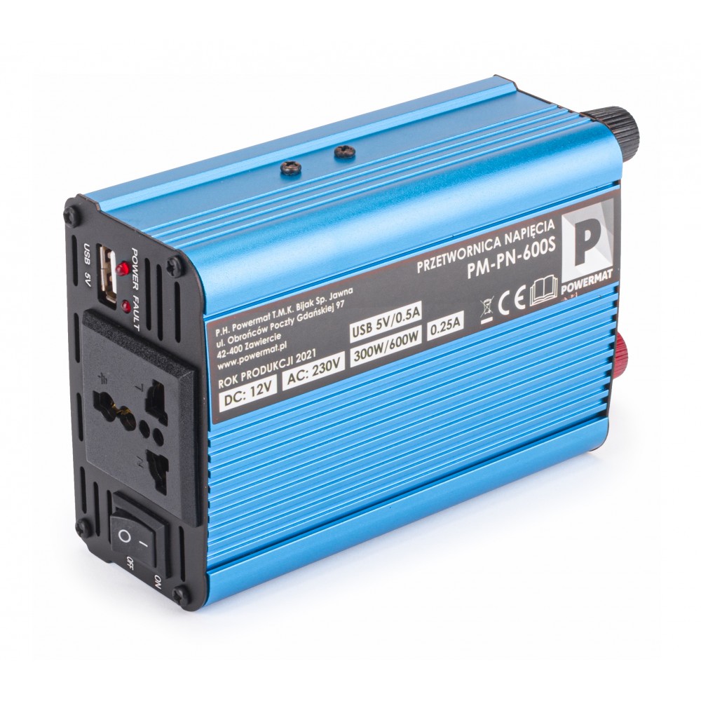 Menič napätia 12V/230V 600W PM-PN-600S - POWERMAT