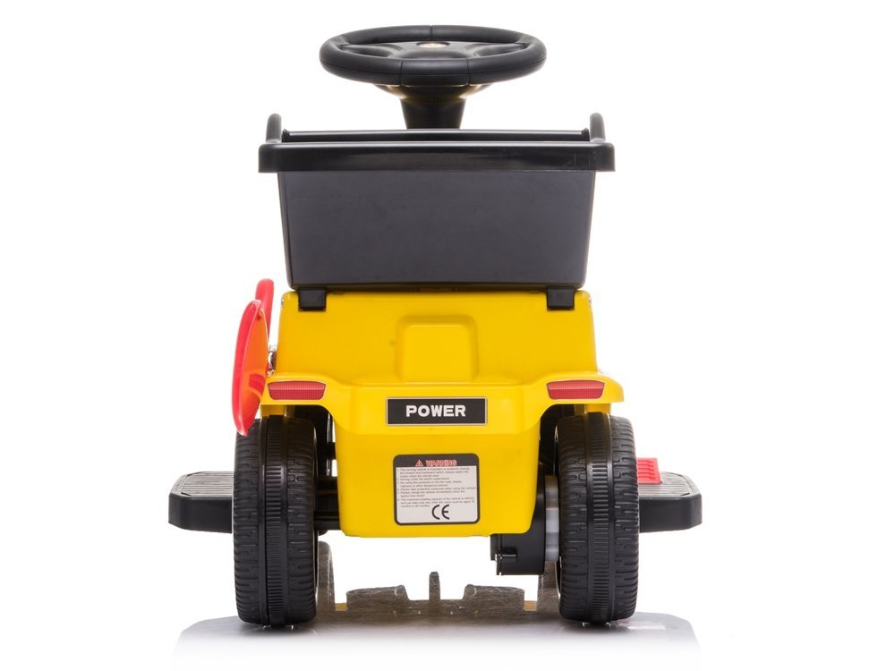 LeanToys Odrážadlo stavebné vozidlo na baterky žlto-čierne