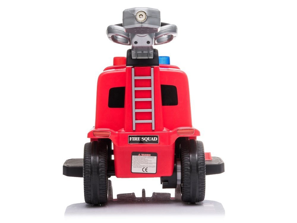 LeanToys  Odrážadlo hasičské na baterky s kanónom červené