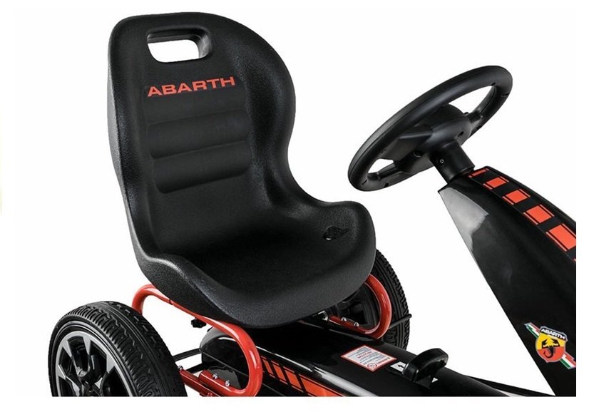 LeanToys Abarth Gokart s pedálmi, EVA kolesá, čierna