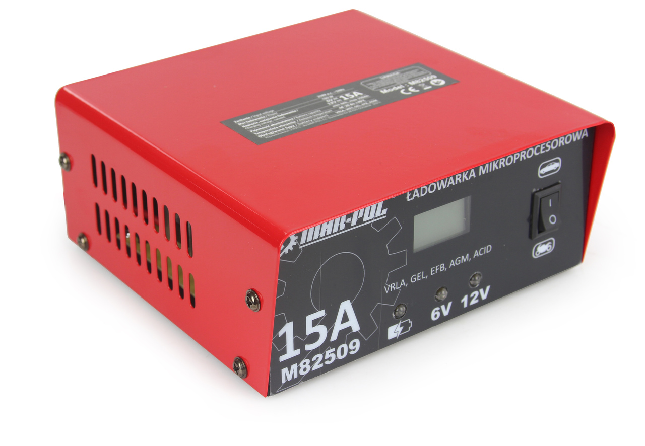 Mikroprocesorová nabíjačka 6V / 12V 15A - MAR-POL M82509
