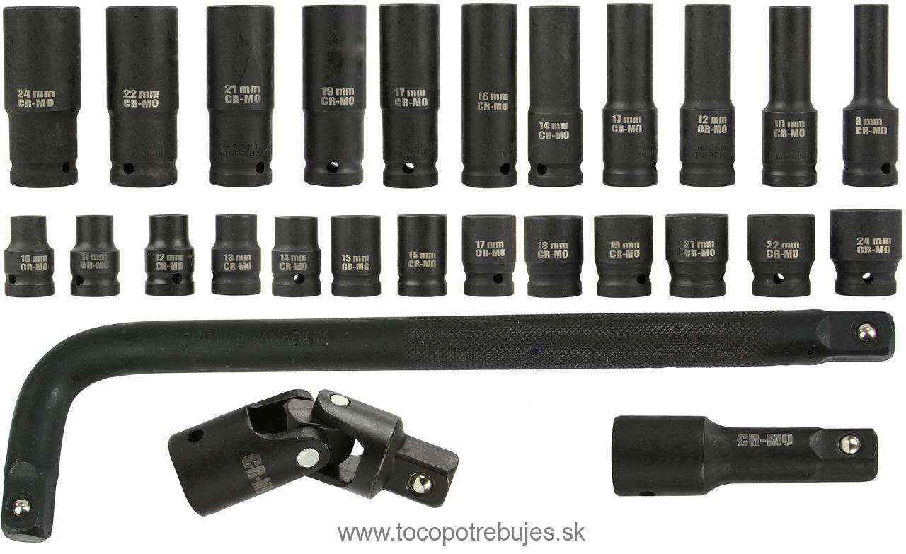 Kvalitná sada nástrčných kľúčov CR-MO 1/2" 27 ks BJC - M58233