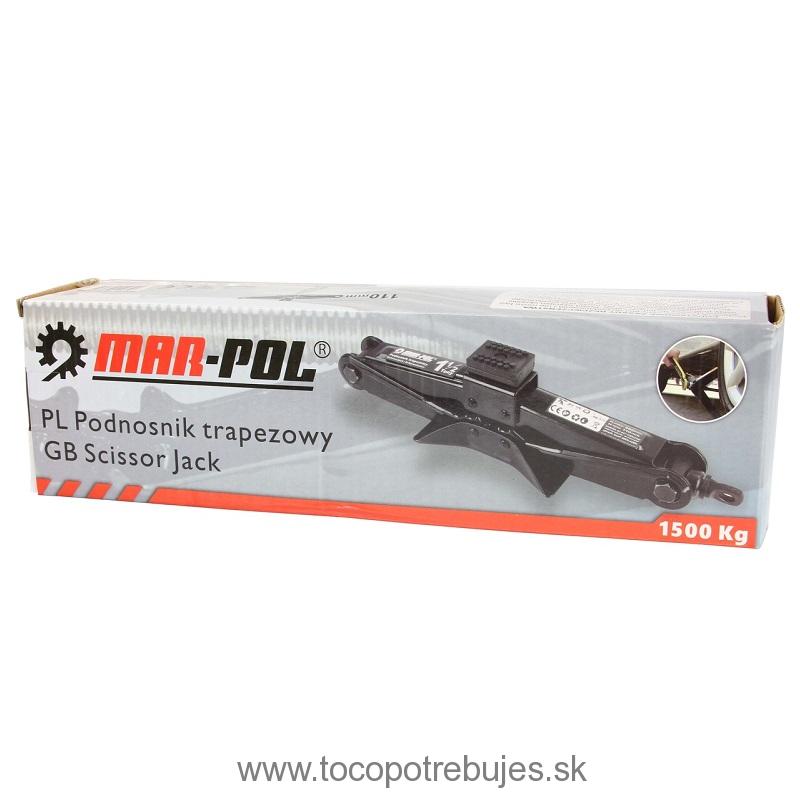 Nožnicový zdvihák 1.5T s račňovým kľúčom - MAR-POL M80259