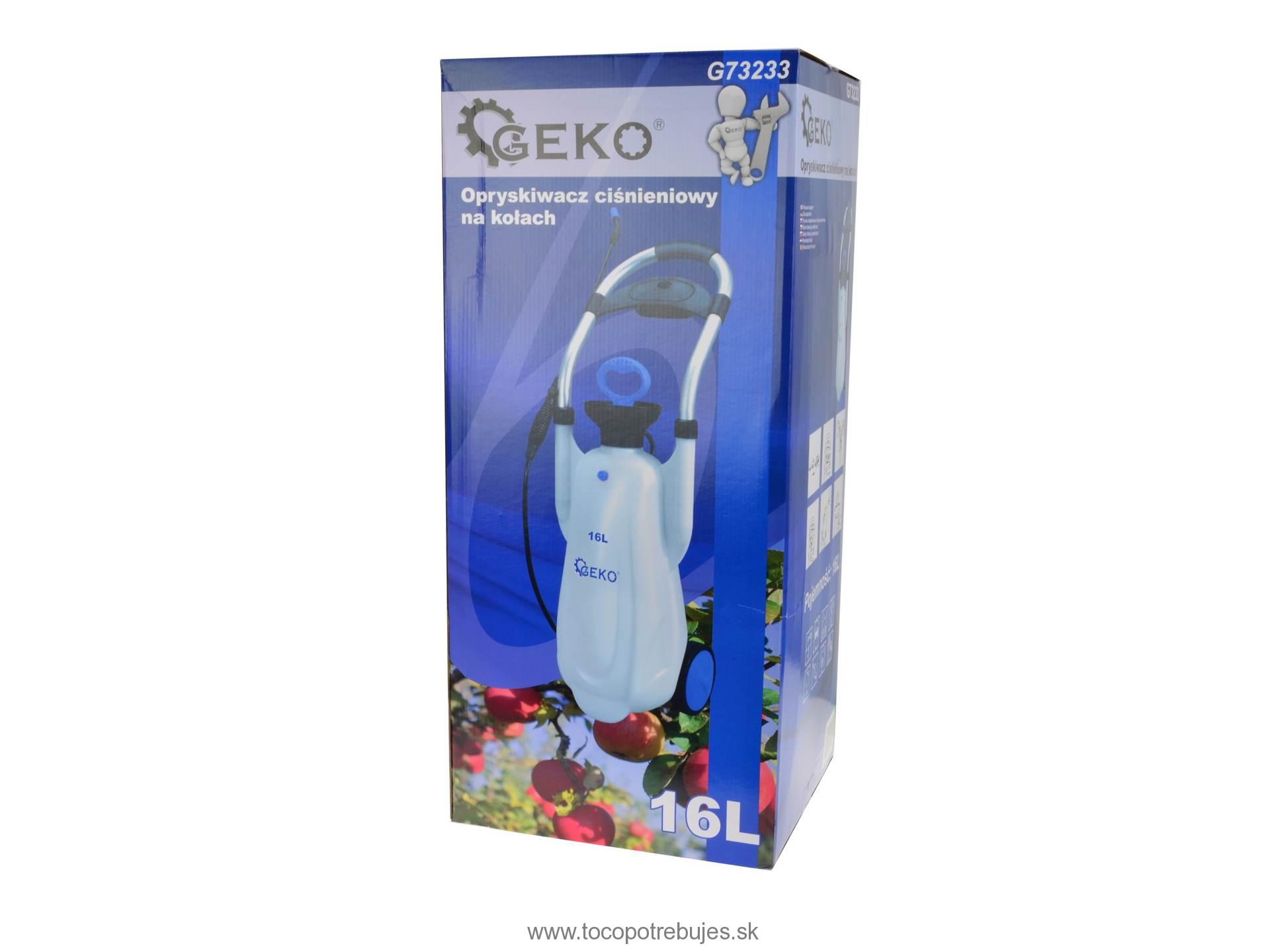 Záhradný ručný mobilný postrekovač 16L - GEKO G73233