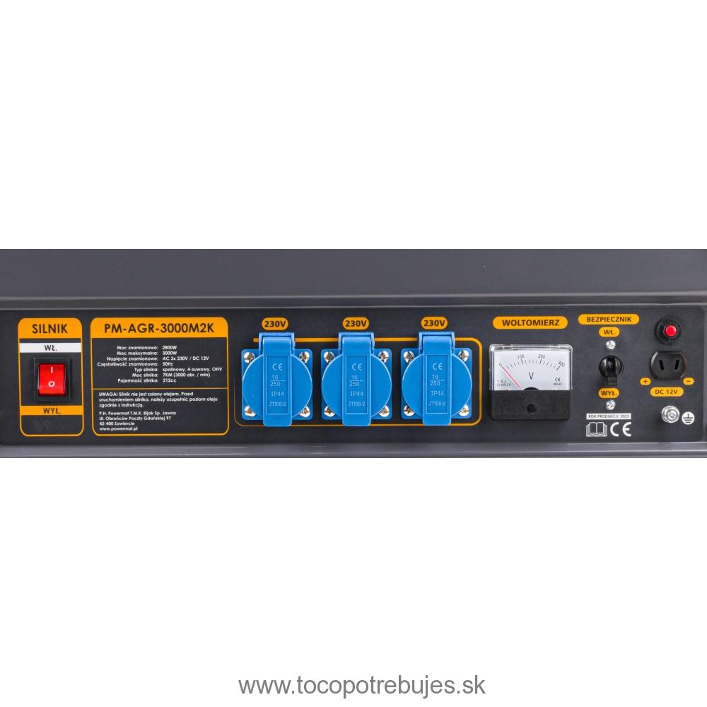Elektrocentrála PM-AGR-3000M2K s AVR - POWERMAT
