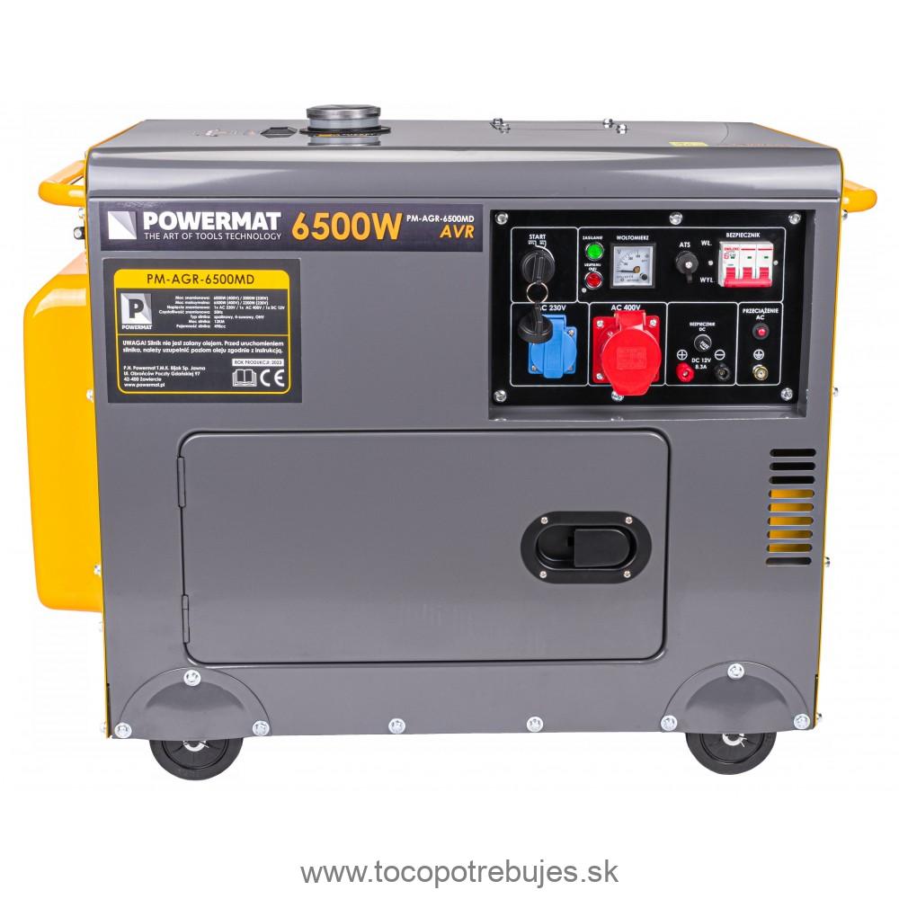 Dieselová elektrocentrála PM-AGR-6500MD s AVR - POWERMAT
