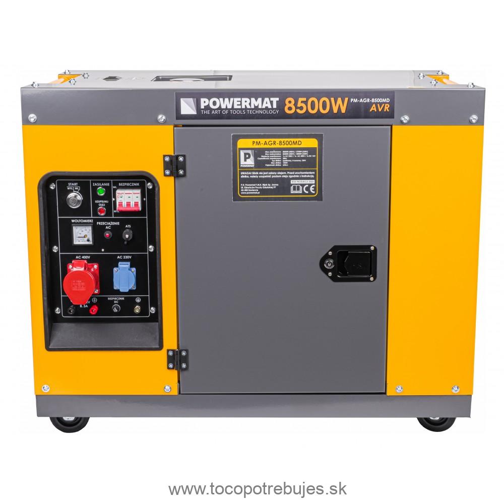 Dieselová elektrocentrála PM-AGR-8500MD s AVR + ATS- POWERMAT