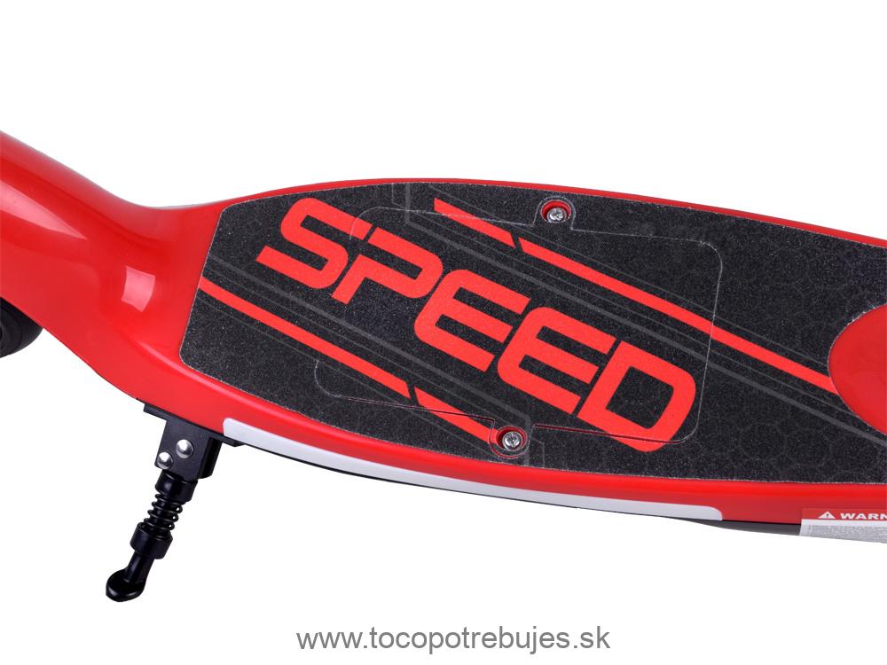 Elektrická Kolobežka 12V 45W s LED osvetlením, nosnosť 50kg, červená