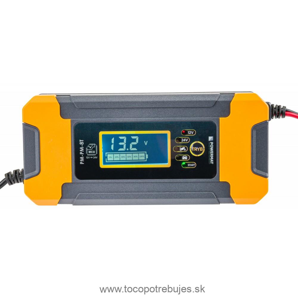 Mikroprocesorový batériový usmerňovač 12/24V PM-PM-8T