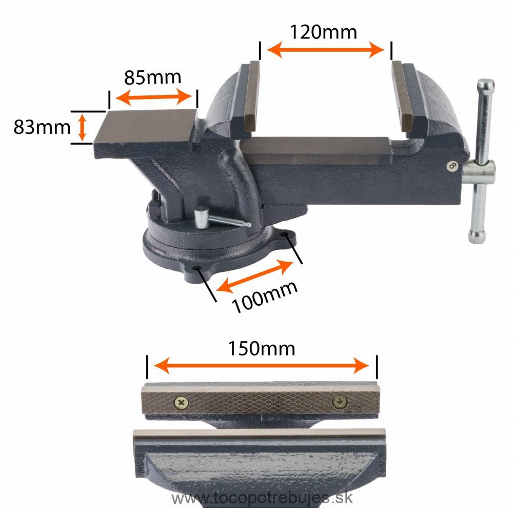 Rotačný zámočnícky zverák PM-IS-150T - POWERMAT