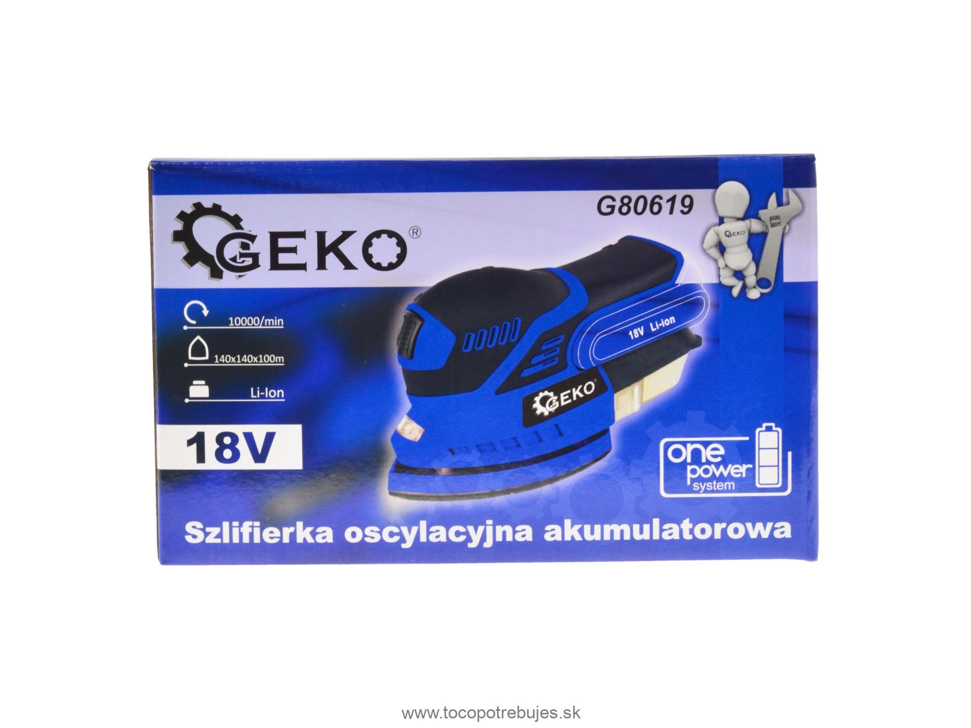  Akumulátorová vibračná brúska - GEKO G80619 