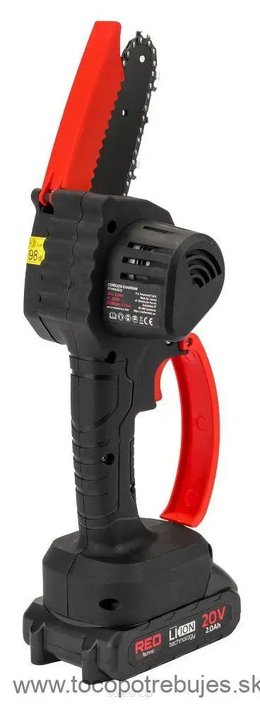 Akumulátorová reťazová píla 20V 2000mAh Li-Ion - RED TECHNIC RTMPA0022