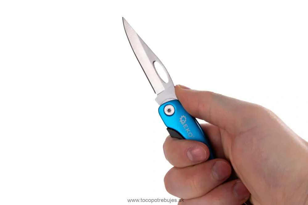 Skladací nôž vreckový s karabínou, 19 cm - GEKO G01837