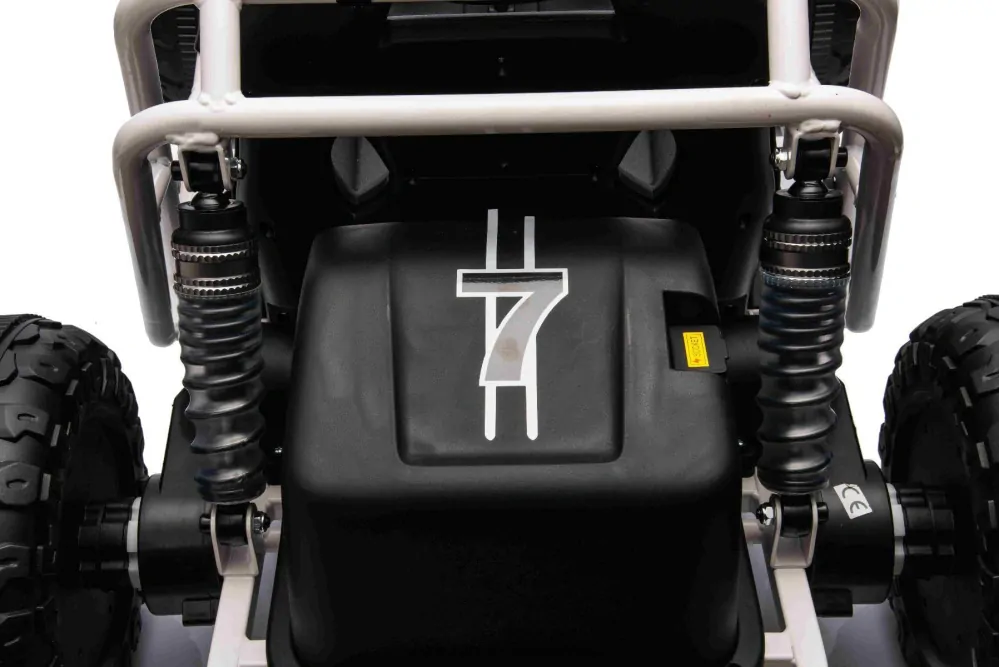 Elektrická Motokára SPORT-KART 24V, čierna, EVA kolesá, Koženkové sedadlo, 2 x 50W Motor, 24V Batéria, Masívna kovová konštrukcia