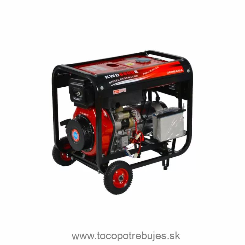 Naftová elektrocentrála, 6500W, 12/230V - Kraft&Dele KD122